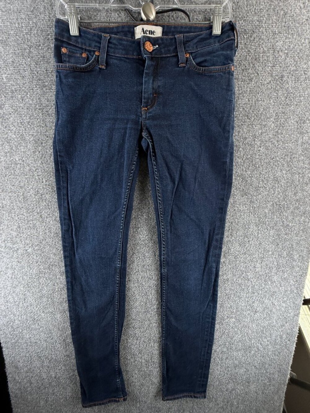 Acne Jeans Size 27/32 Dark Wash Women Denim Blue Jeans Kex Soft Raw ACTL 27X31